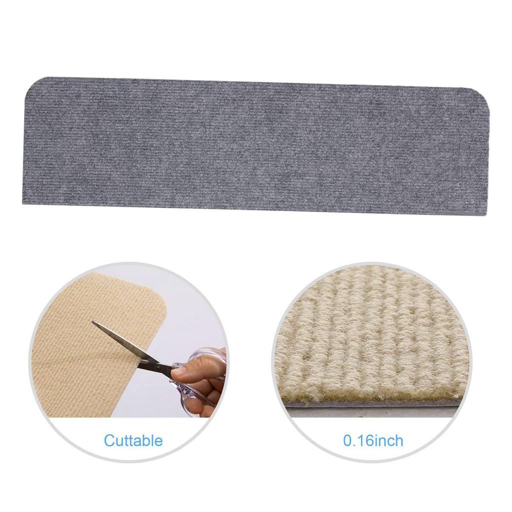 Stair Tread Carpet Anti Slip Indoor Stairs Runner 30x8in Rug for Wooden Steps Step Mats for Dogs Kids Elderly