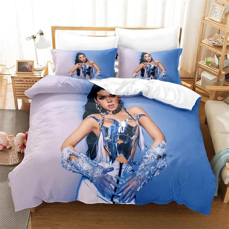 Imprimare 3D Kenia K23 OS Set de lenjerie de pat, Husă de plapumă Plapumă Set de pat Husă de pilotă Față de pernă, Mărime King Queen Twin Băieți Fete Adulți