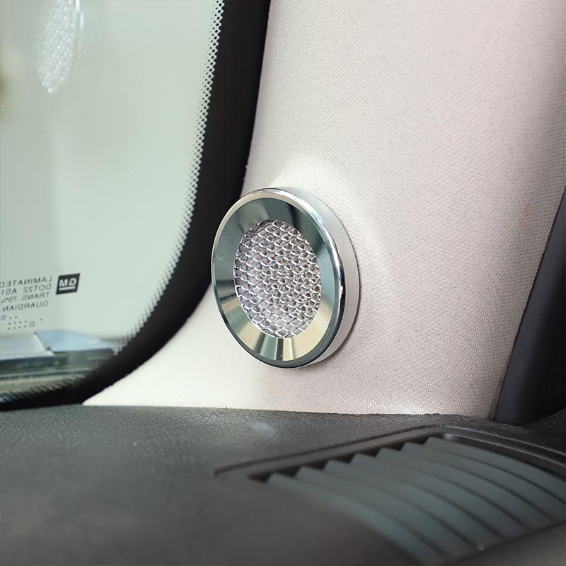 For Hummer H3 2005 2006 2007 2008 2009 Aluminum Alloy Front Speaker Covers Trim Sticker Car Accessories