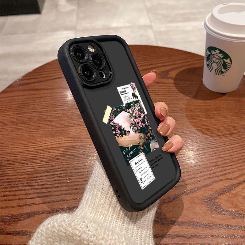 Rose Label Drop-proof Creative iPhone 17/16 Pro Max/15 Pro/14/13 Case