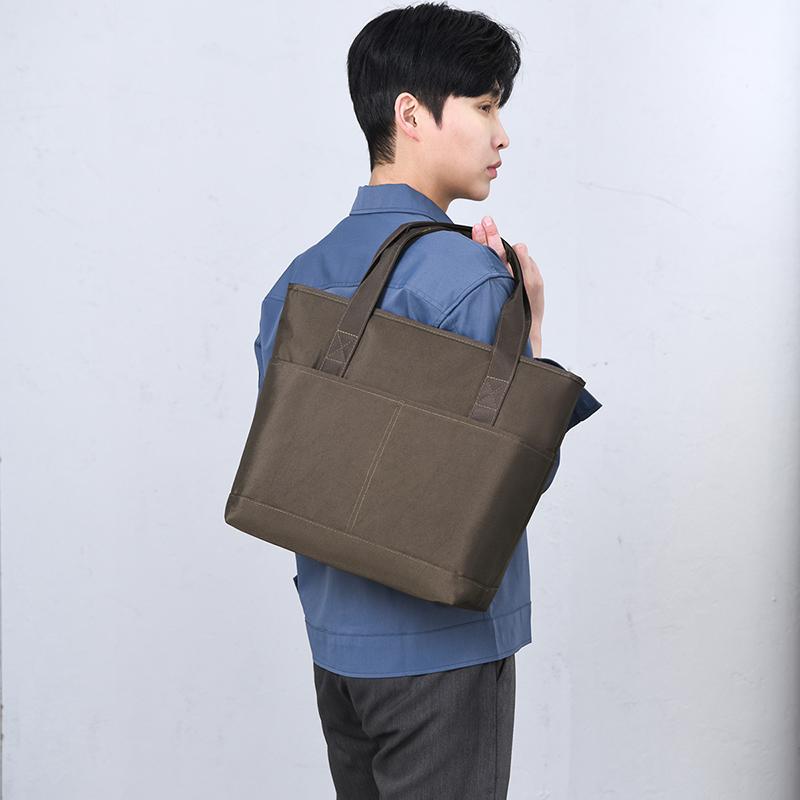 Servietă pentru bărbați, de mare capacitate, ușoară, geantă de umăr