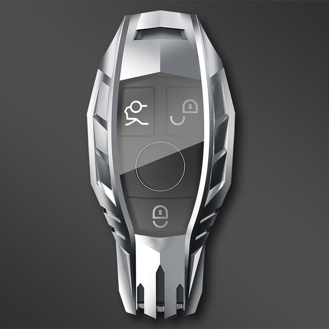 Bilnyckelväska Lock Nyckelväska För Mercedes Benz ABCS Klass AMG GLA CLA GLC W176 W221 W204 W205 Tillbehör Hållare Skal Nyckelring
