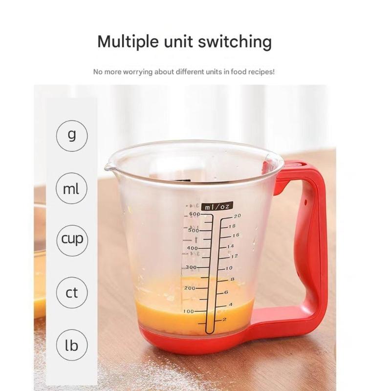Durable materials Digital Scale and Measuring Cup with Clear LCD Screen for Easy Reading Any Kitchen