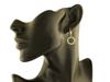 333 8k gold dangling earrings, English hoops, fancy openwork, women's