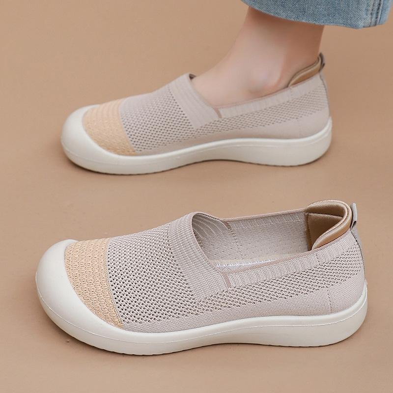 Summer Women's Flat Shoes Lightweight and Comfortable Casual Shoes Breathable Mesh Shoes Fashionable and Versatile