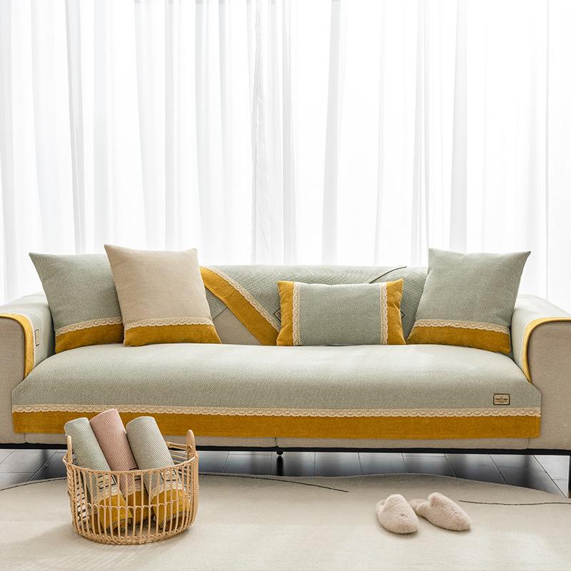 Wysokiej klasy poduszka na sofę, nowoczesna, antypoślizgowa, antypoślizgowa, antypoślizgowa, antypoślizgowa, rozkładana, satynowa, z konopi bawełnianych, na sofę, ręcznik