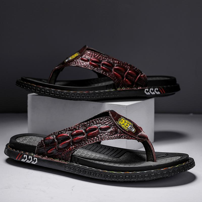 Men  Flip Flops Slippers Gladiator Sandals Outdoor Summer Roman Sandals Open Toe Beach Shoes Plus Size