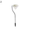 4Pcs Diamond-Shape Solar Stake Lights Garden Powered LED Lawn Yard Decor Lamp
