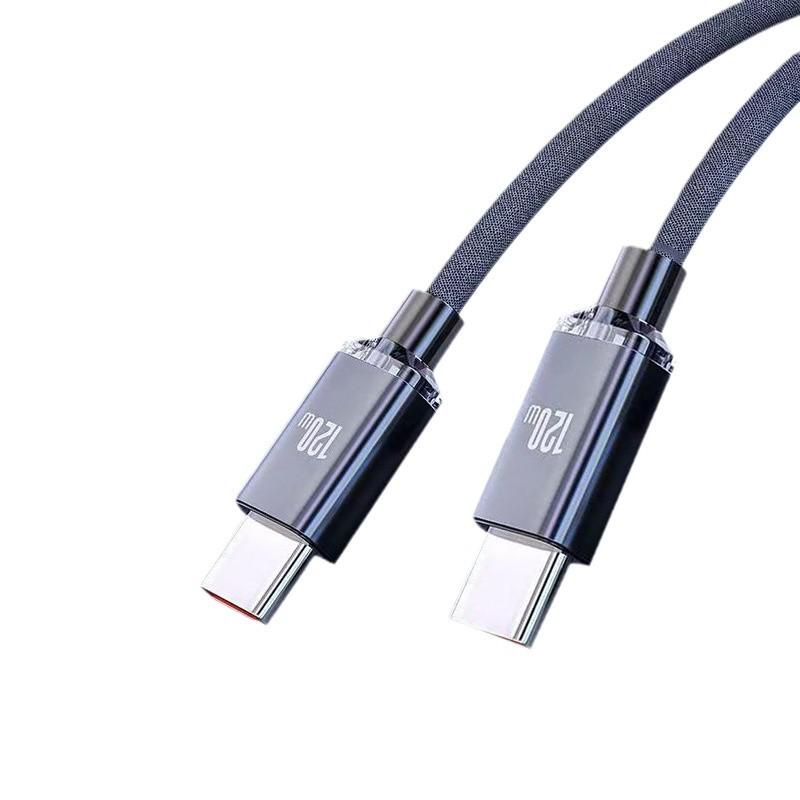 Jingyao 120W Dual Type-C Fast Charging Cable for Apple 15 & Huawei Honor 6A Flash Charging