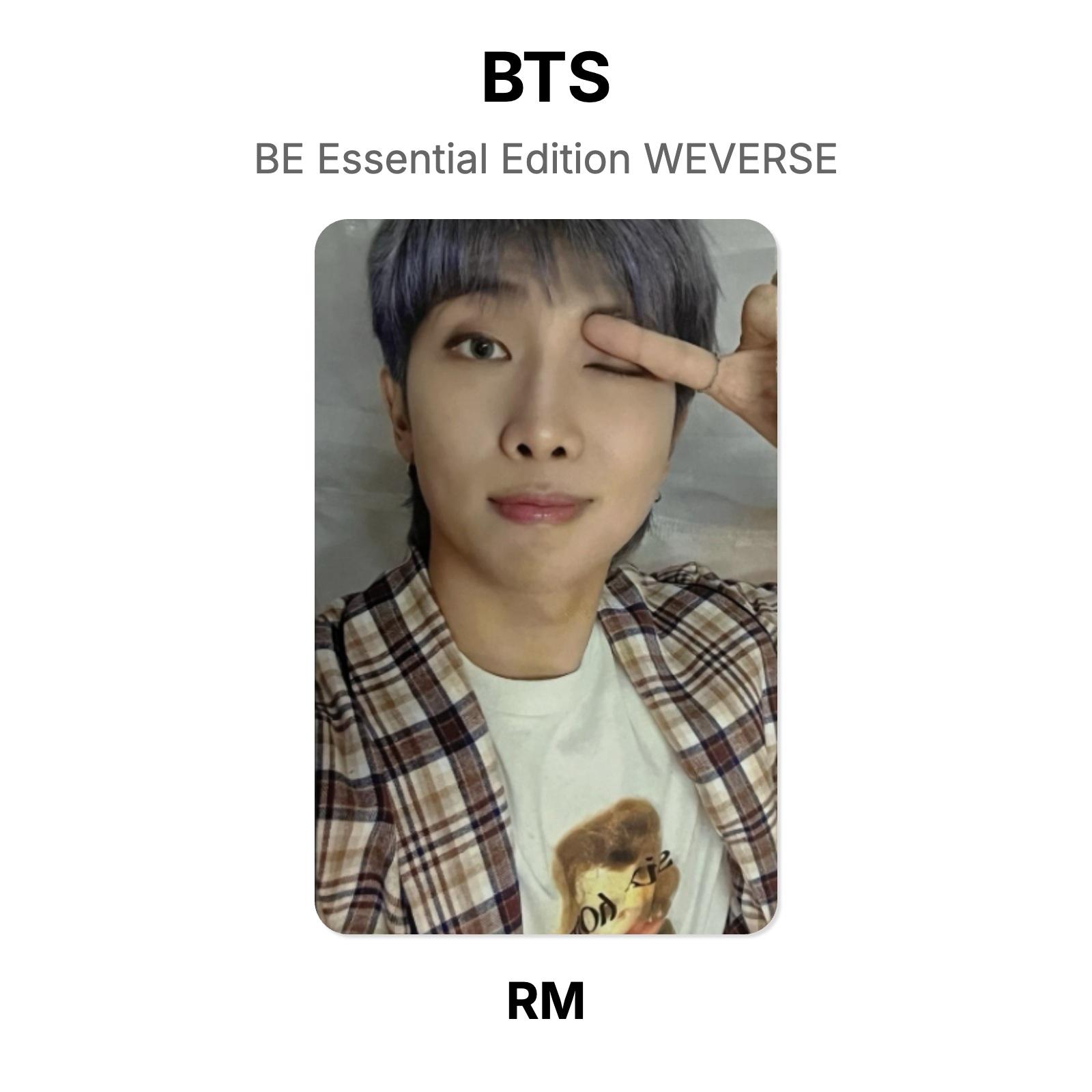 BTS BE Essential Edition WEVERSE Официальная фотокарточка RM