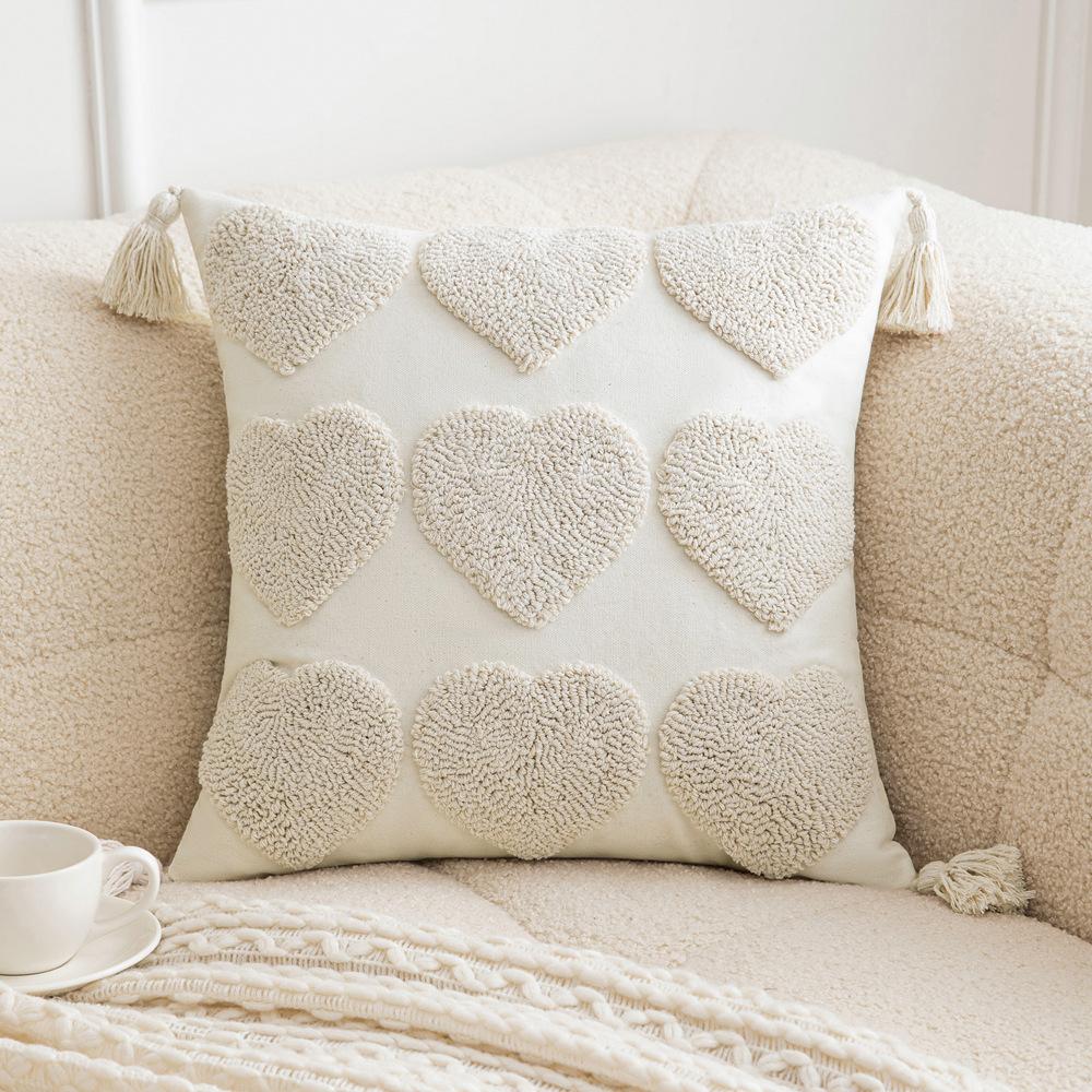 

Вышивка Любовь Любовь Милый Кисточка Геометрический Свадьба Свадебная Подушка Наволочка Подушка 45 * 45Cm without core