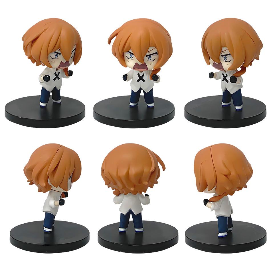 7.5cm New Bungo Stray Dogs Dazai Osamu Figure Japanese Cartoon Figurines Collection Cute Toys Entertaining Play Safe Fun Kid Friendly