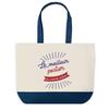 Tote Bag - PLANETEE - World's Best Postman - Blue Background - Cotton 40x45 Cm - No Closure
