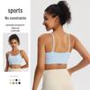 Nude Feel Shockproof Sports Bra with Sexy Straps and Removable Pads for Women – Fitness and Yoga Wear