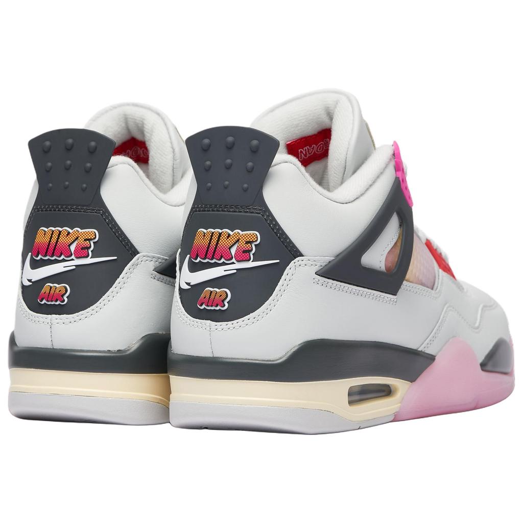 Air Jordan 4 Retro Comic Men Sneakers White Off-White Anthracite JA1135-100