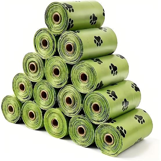 Portable pet waste bags, dog poop bags in rolls, biodegradable, scented, thickened dog poop bags, direct supply from manufacturer 22*30cm
