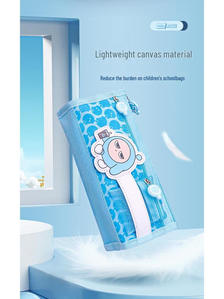 Egg Party Multi-layer Pencil Case - Dora Style Large Capacity Stationery Bag for Boys