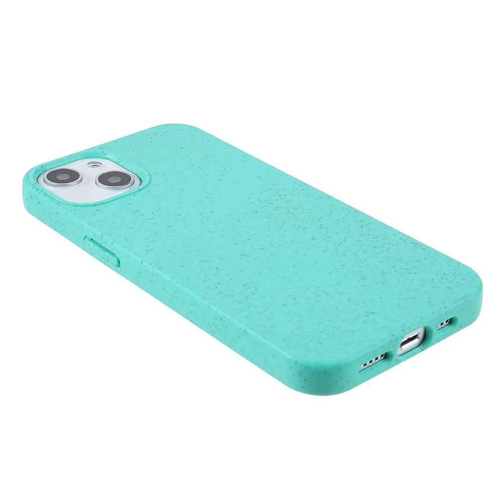

For iPhone 14 Plus 6.7 inch Starry Sky Series Matte Mobile Phone Case Starry Biodegradable Wheat Straw TPU Drop-proof Anti-wear Cell Phone Shell Green