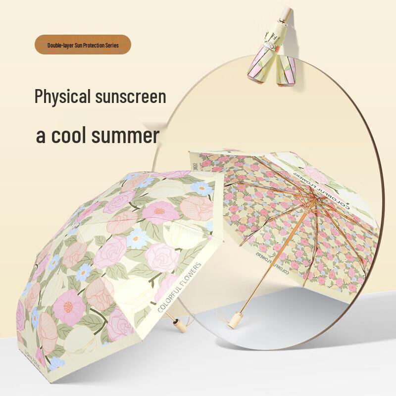 Mido Double-Layer Folding Sun and Rain Umbrella