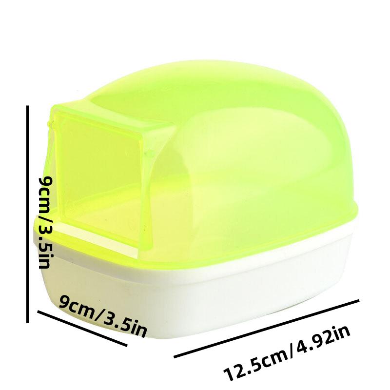 Hamster Toilet Chinchilla Bath House Golden Bear Bathroom Fully Transparent Field Of View Anti-spill for Gerbil Other Small Hams