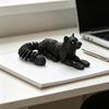 3D Printed Snow Leopard Figurine Figure Stress Relief Movable Joints Leopard Wild Animal Fidget Toy Home