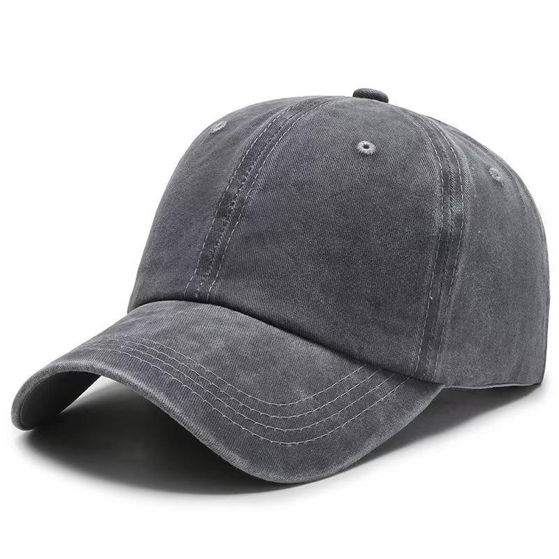 Retro-style Washed Baseball Cap серый