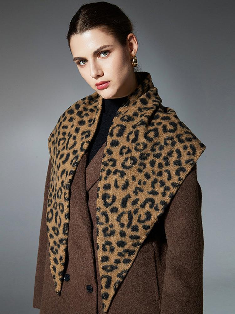Winter Scarf Women Lady Layers Poncho Elegant Vintage Leopard Print Wrap Shawl Casual Scarve Capa Para Mujer Pashmina Cloak New