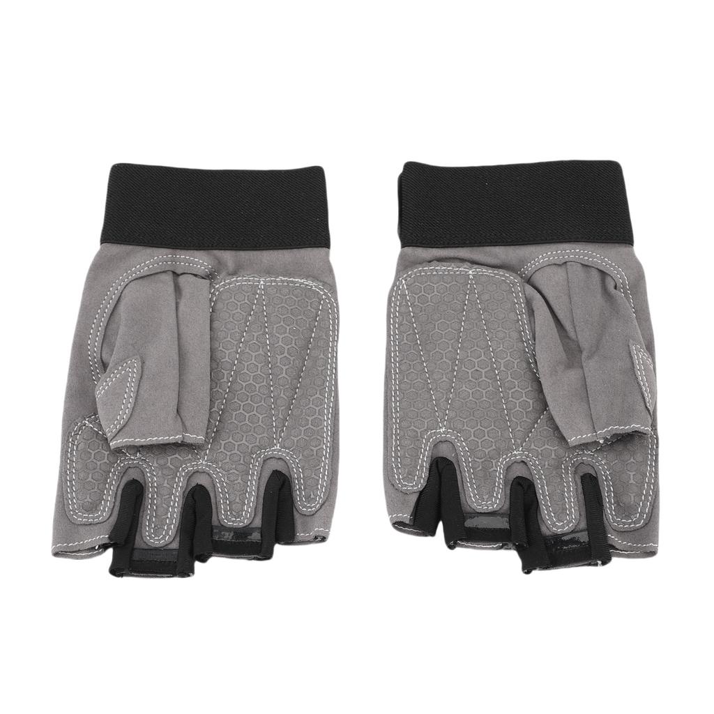 1 Pair Cycling Gloves Anti Slip Shock Absorbing Fingerless Workout Gloves for Road Riding Gym Exercise Driving