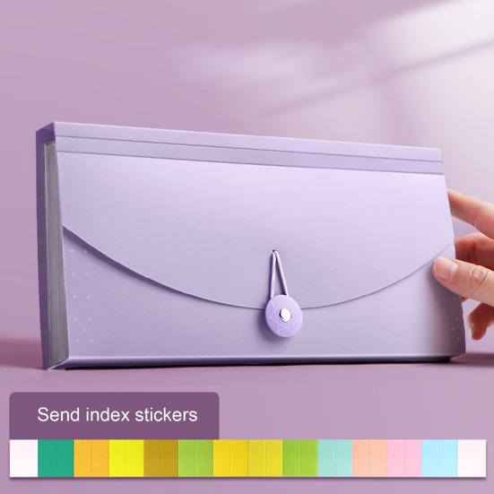 Quittungsorganizer Wasserdicht Kassenbeleg Halter Erweiterbare Aktenmappe Knopfdesign Große Kapazität Geschäftsgutscheine Aufbewahrungstasche