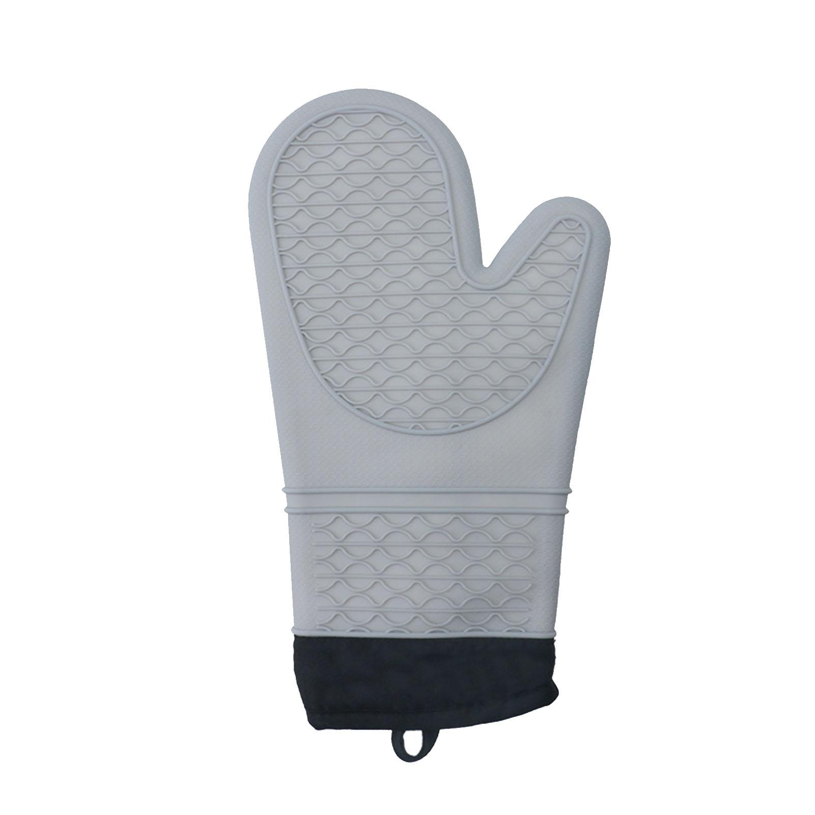 Silicone Oven Gloves Microwave Oven Gloves Heat Resistant Baking Antiscald Thickened Baking Gloves