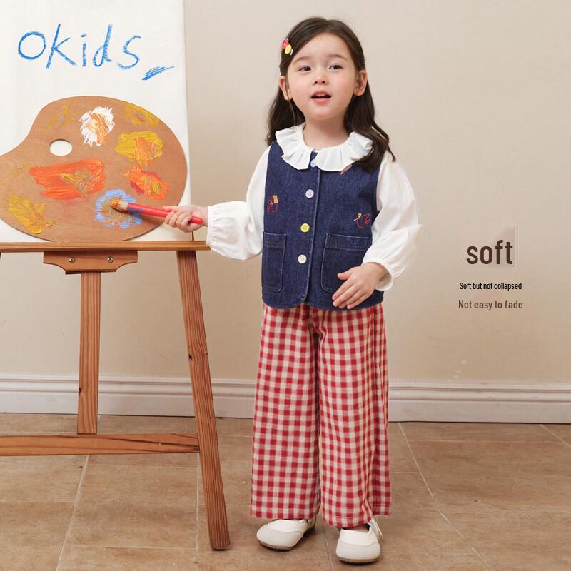 LUSON Baby Girl Fashion Denim Vest