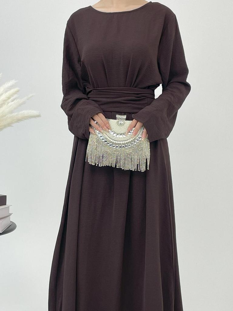 Elegant Lace-up Evening Gown - Slimming Bodycon Dress for Muslim Women In Dubai, Middle East & Turkey