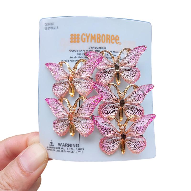 5PCS Sweet Stereoscopic Gradient Cute Baby Hairpins Kids Hair Clips Children Headwear Princess Barrette Girls Accessories