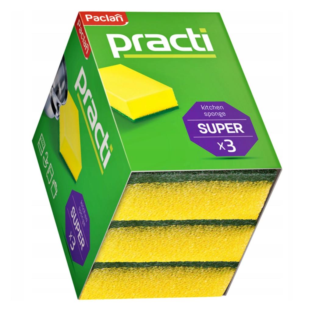 Gąbki Do Naczyń 3Szt Paclan Practi