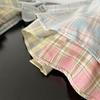 Women's American Retro Plaid Long-Sleeve Cotton-Linen Shirt Jacket