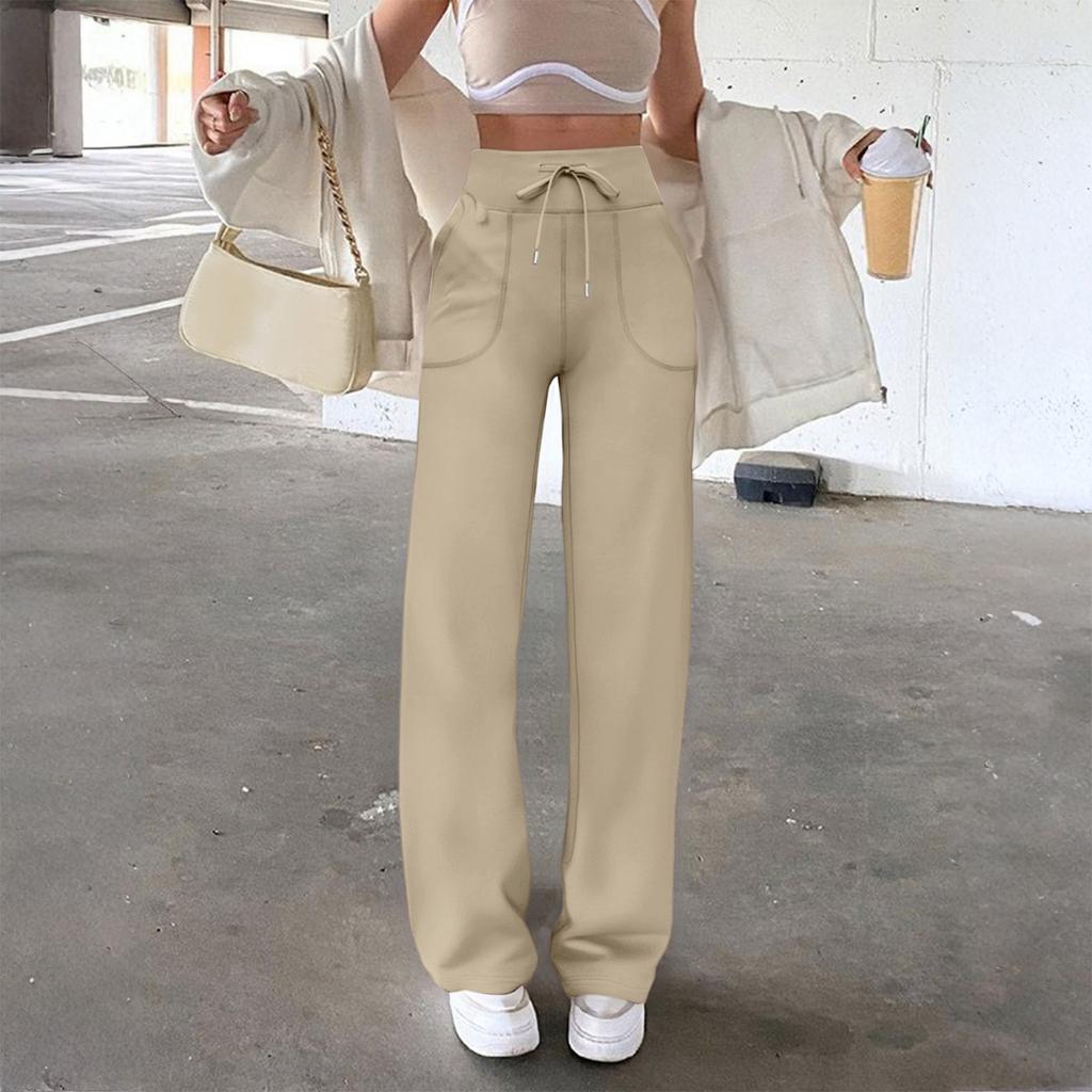 Women's Casual Wide-leg High-waist Yoga Sports Straight Pants