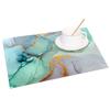 1PC Abstract Art Table Mats Modern Marble Ink Wash Pattern Waterproof Heat Placemats Dining Table Table decoration