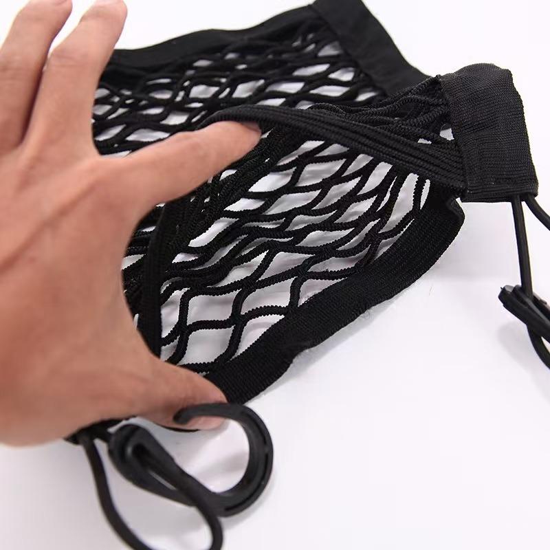 Universal Pet Car Barrier Net With Storage Pockets, Adjustable Mesh Divider For Suv And Sedan Backseat