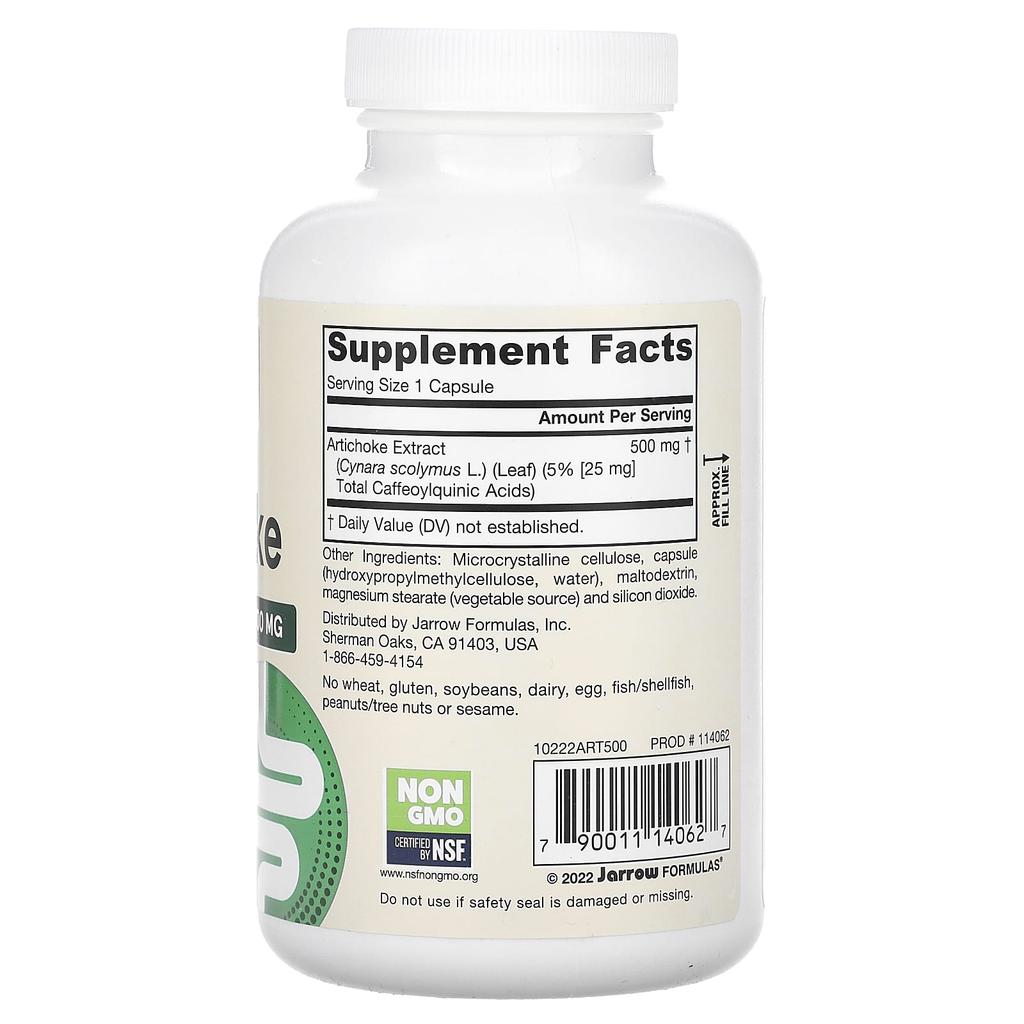 Artichoke, 500Mg, 180 Veggie Capsules