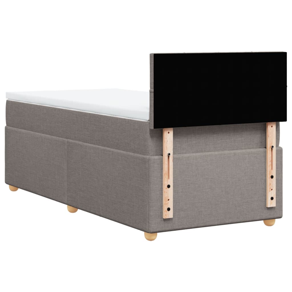 Vidaxl Kontinentalbett Mit Matratze, Taupe, Stoff, 80X200 Cm