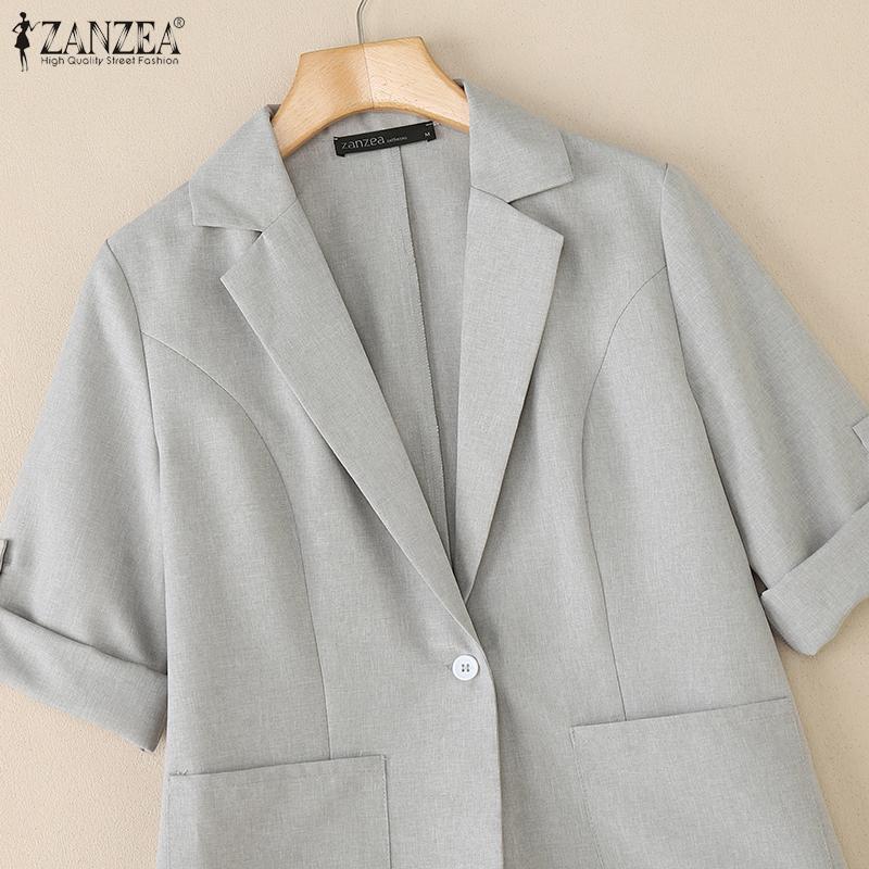 ZANZEA Womens Summer Casual Short Sleeve Cardigan Blouse