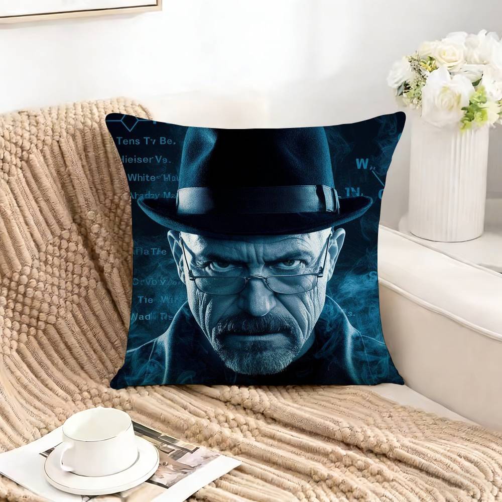 BBreaking Bad HHeisenberges Square DoubleSided printed Pillow Case Bedroom Bedside Pillow Sofa Cushion Cover