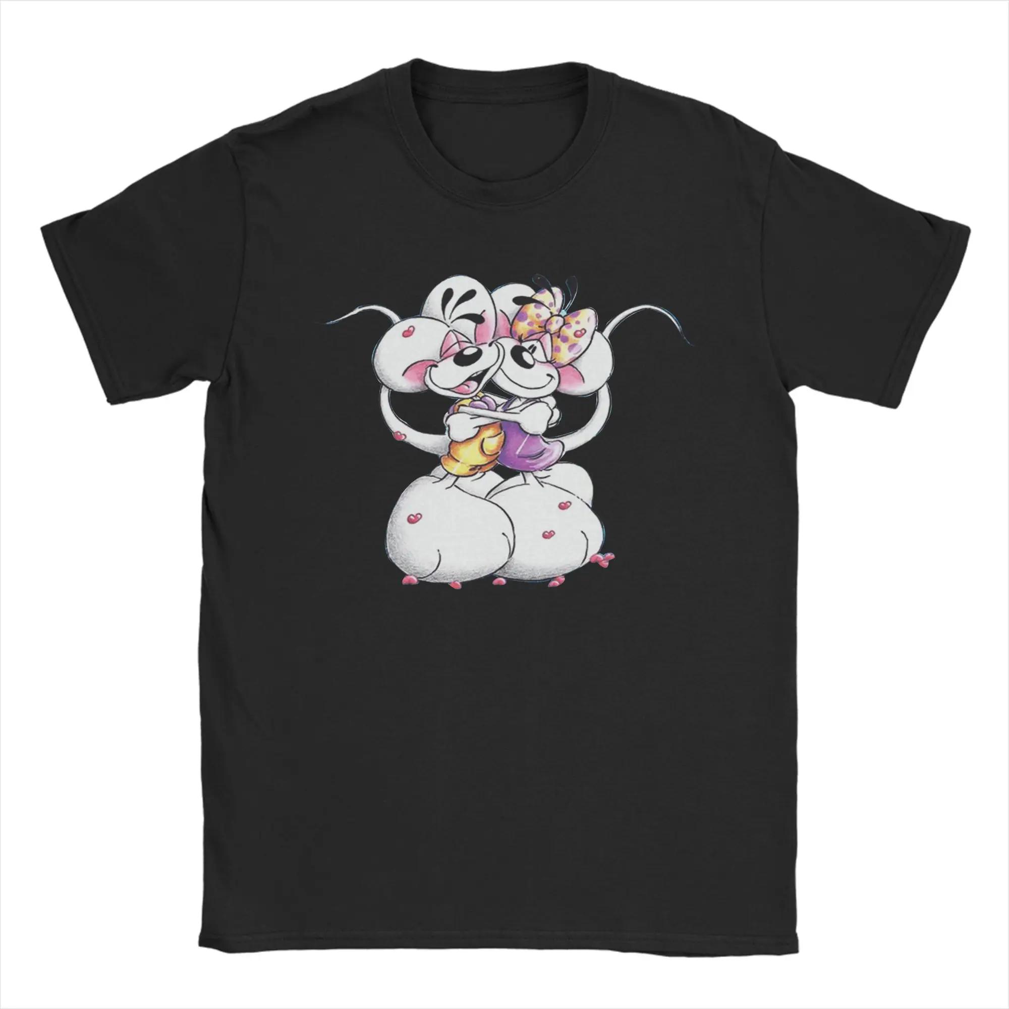 

Hugging Cartoon Graphic Cotton T Shirt Crewneck Short Sleeve Tee S
