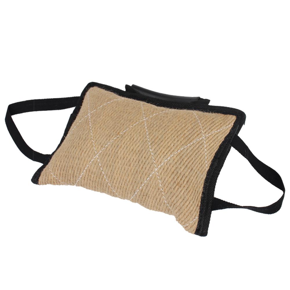 Chewing Pet Toy Dog Bite Stick Hemp Cloth With 2 Rope Handles Dog Training Dog Training Pillow Bite Tug