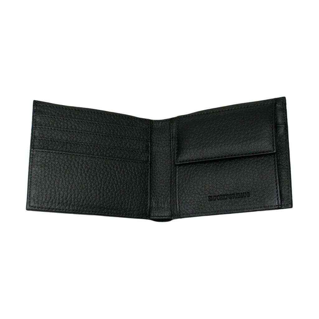 Emporio Armani Printed Logo Leather Wallet Unisex Wallet Black EM001741-AF14774-UC001