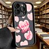 Pink Hearts with 'Luck day' Text Phone Case for iPhone 17 16 15 14 13 12 11 Pro Max Plus Anti Scratch, Gel Flexible Protective