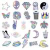 10 30 50Pcs Holographic Laser Cartoon Graffiti Stickers Decals Kids Toys Laptop Guitar Notebook Phone Diary Decoration Sticker