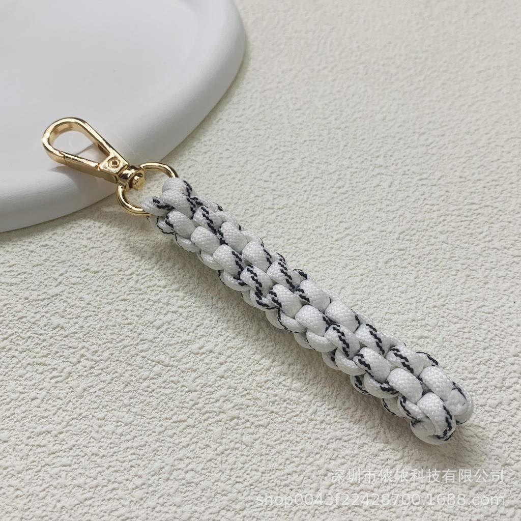 Miu family bag hanging cross-border explosive pure hand-woven pendant colorful fashionable unique shape braided rope car keychain