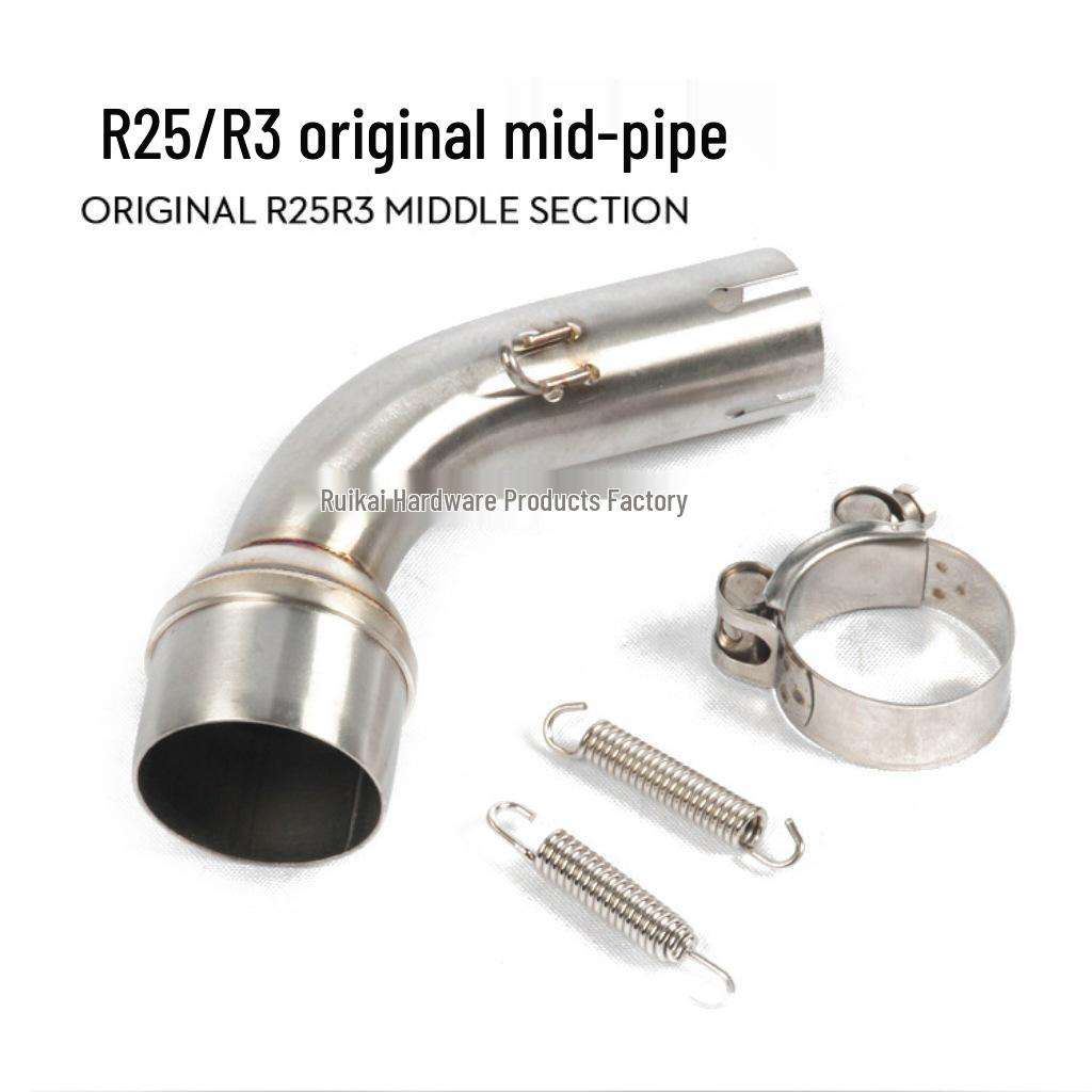 Compatible Exhaust Pipes for Stainless Steel & Titanium Alloy Front/Mid Sections - YZF-R3/R25/MT03
