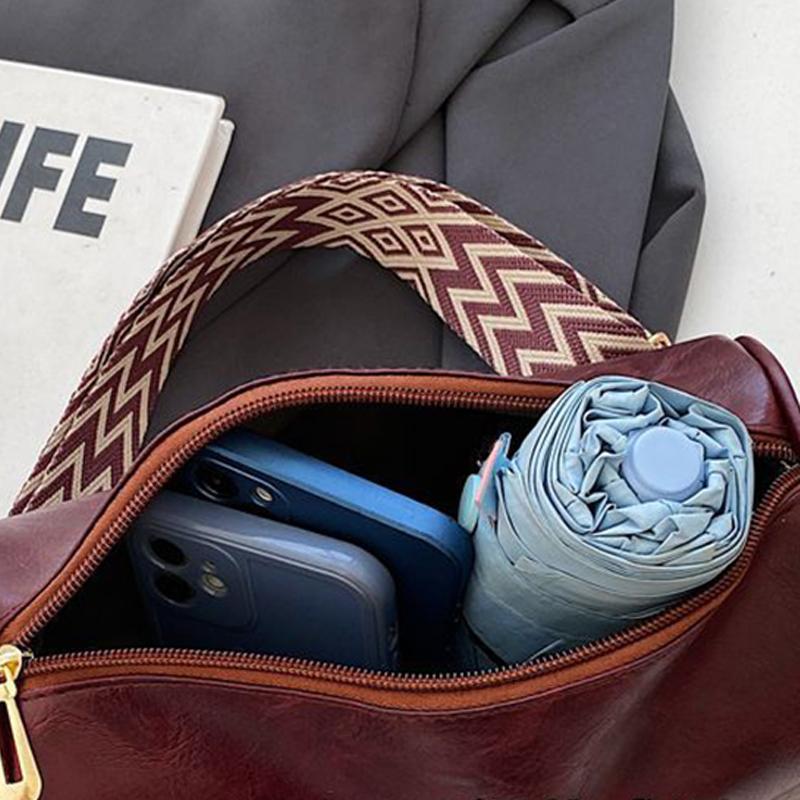 Yogodlns Hochwertige PU-Leder-Schulter-Crossbody-Tasche für Frauen Vintage PU-Leder Damen kleine Handtasche Kissen Umhängetasche